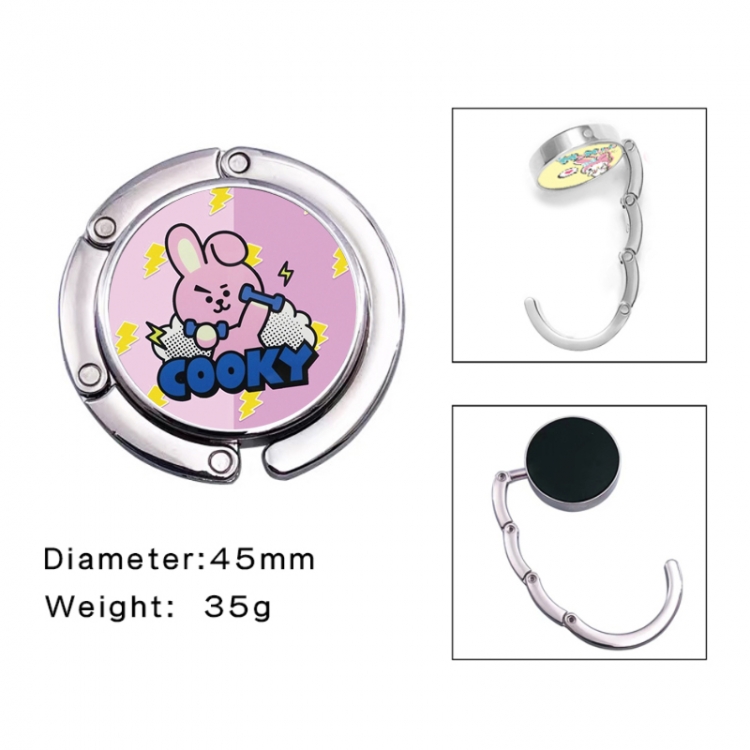 BTS Anime folding bag hanger table edge bag hook 45mm