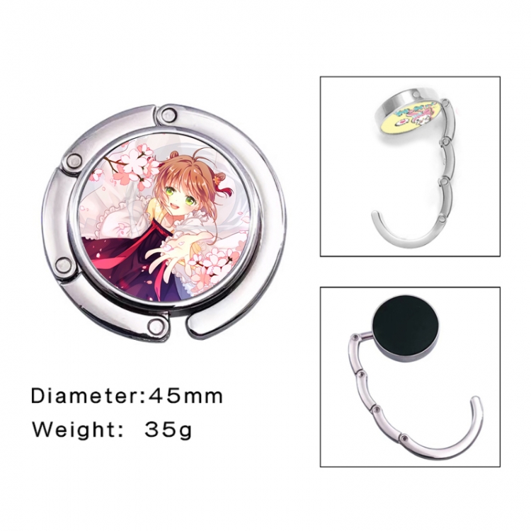 Card Captor Sakura Anime folding bag hanger table edge bag hook 45mm