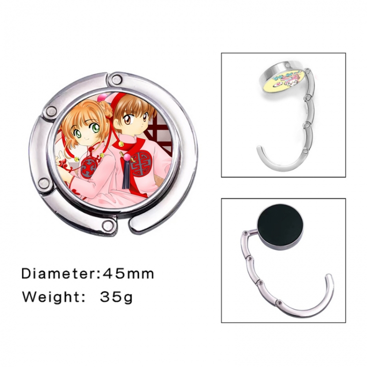 Card Captor Sakura Anime folding bag hanger table edge bag hook 45mm