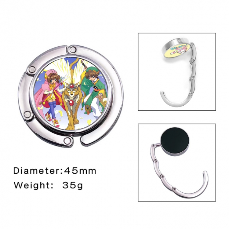 Card Captor Sakura Anime folding bag hanger table edge bag hook 45mm
