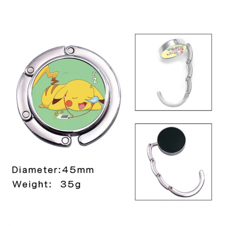 Pokemon Anime folding bag hanger table edge bag hook 45mm