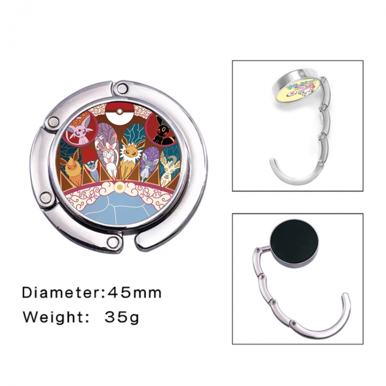 Pokemon Anime folding bag hanger table edge bag hook 45mm