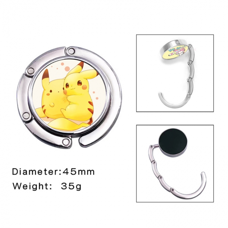 Pokemon Anime folding bag hanger table edge bag hook 45mm
