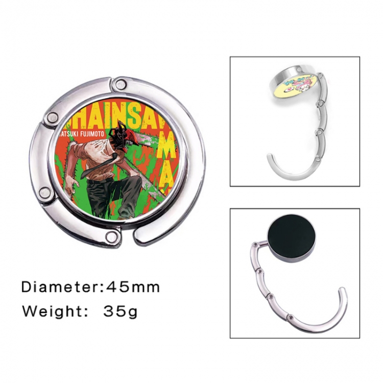 Chainsawman Anime folding bag hanger table edge bag hook 45mm