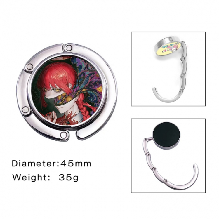 Chainsawman Anime folding bag hanger table edge bag hook 45mm