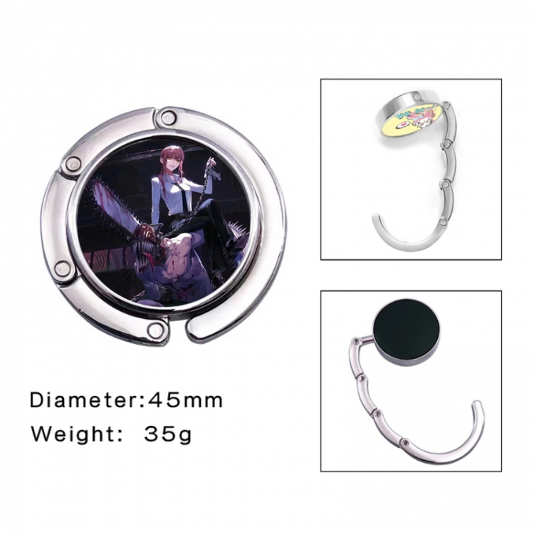 Chainsawman Anime folding bag hanger table edge bag hook 45mm