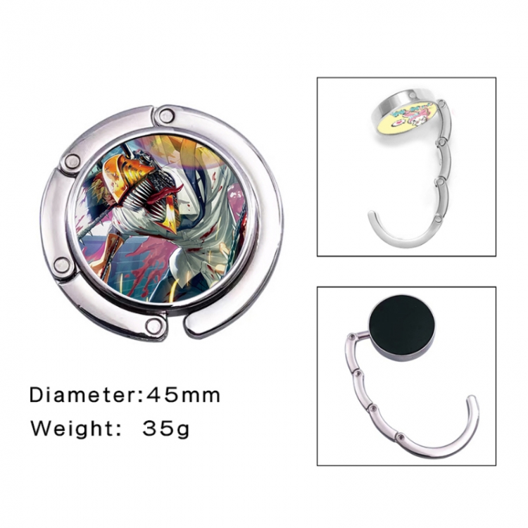 Chainsawman Anime folding bag hanger table edge bag hook 45mm