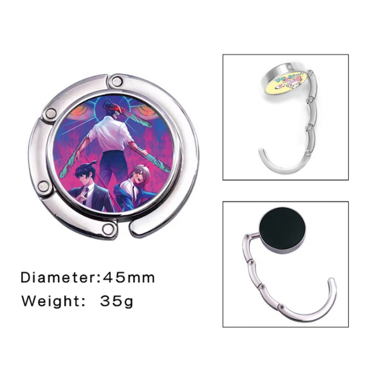 Chainsawman Anime folding bag hanger table edge bag hook 45mm