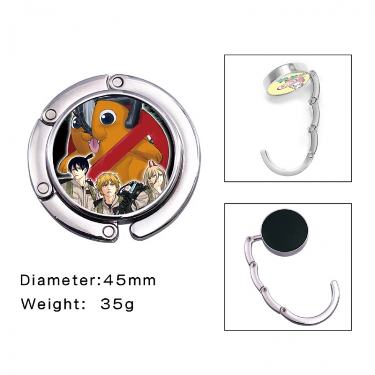 Chainsawman Anime folding bag hanger table edge bag hook 45mm