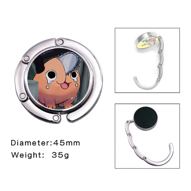 Chainsawman Anime folding bag hanger table edge bag hook 45mm