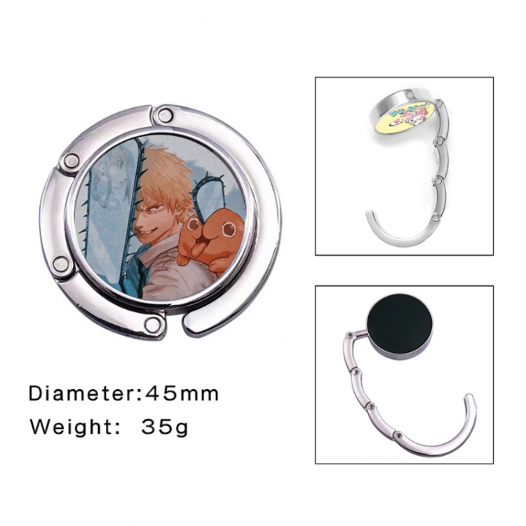 Chainsawman Anime folding bag hanger table edge bag hook 45mm