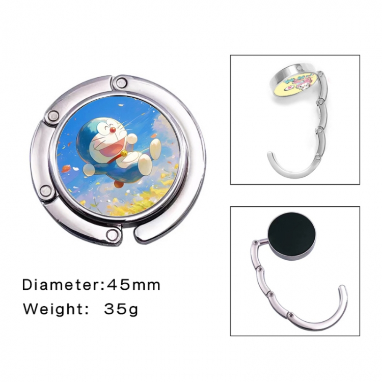 Doraemon Anime folding bag hanger table edge bag hook 45mm