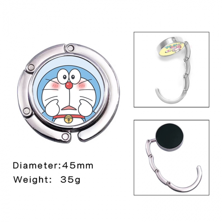Doraemon Anime folding bag hanger table edge bag hook 45mm