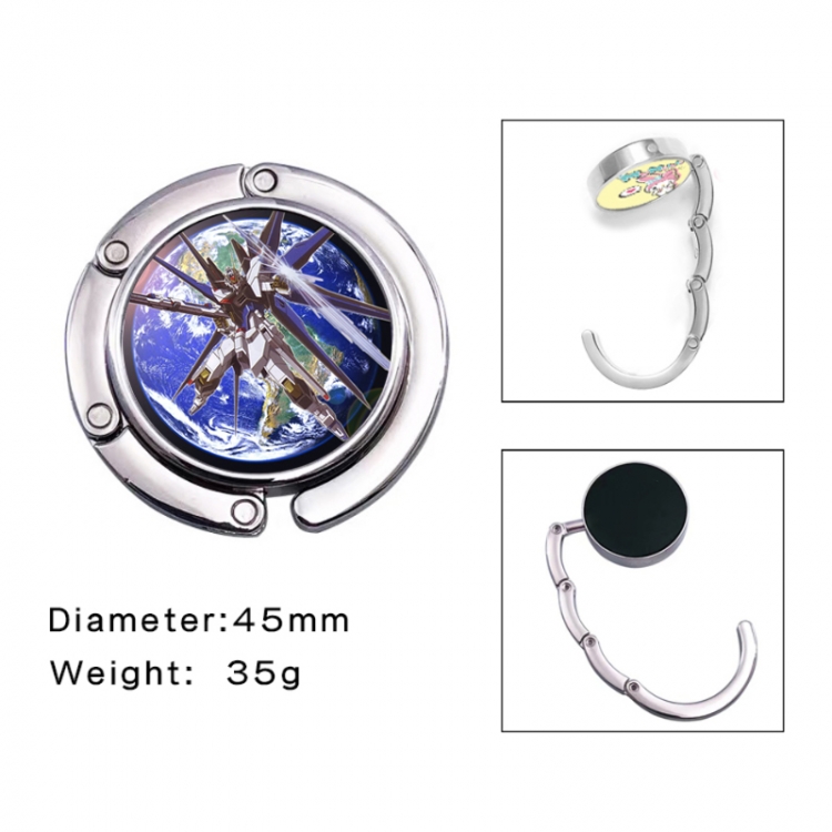 Gundam Anime folding bag hanger table edge bag hook 45mm