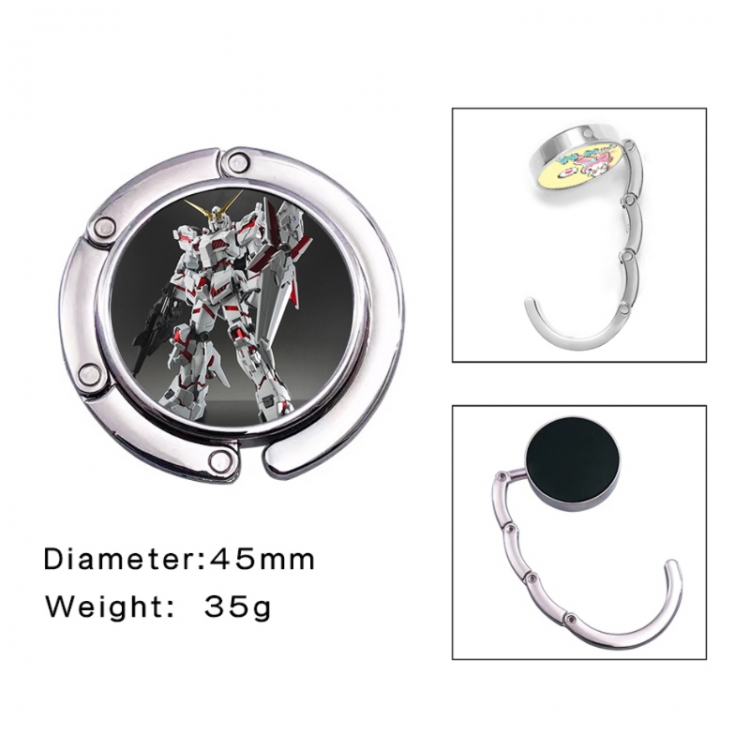 Gundam Anime folding bag hanger table edge bag hook 45mm
