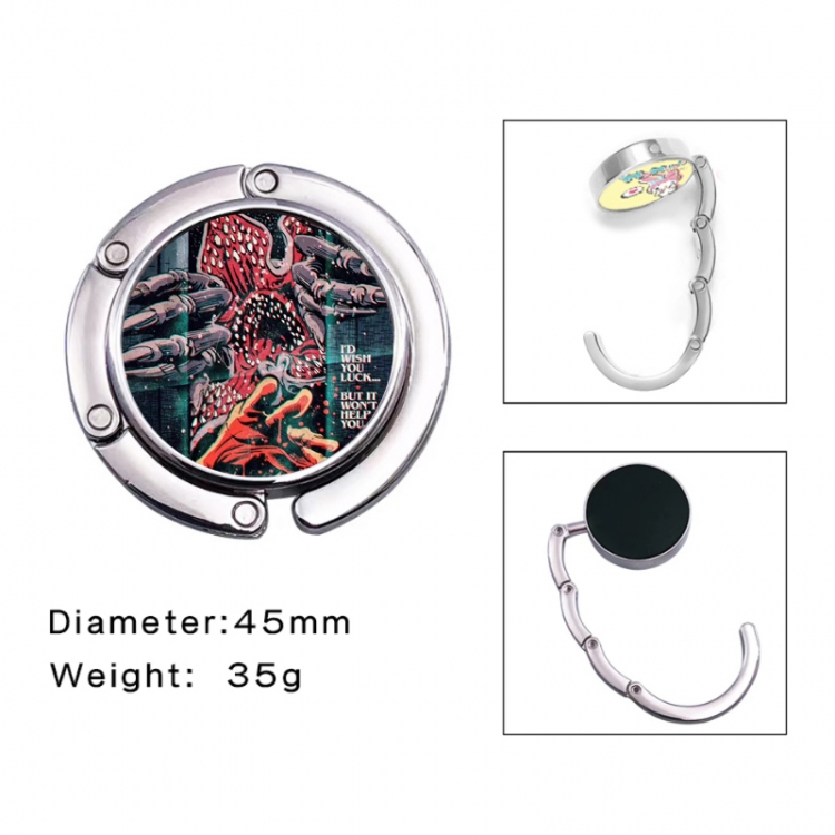 Stranger Things Anime folding bag hanger table edge bag hook 45mm