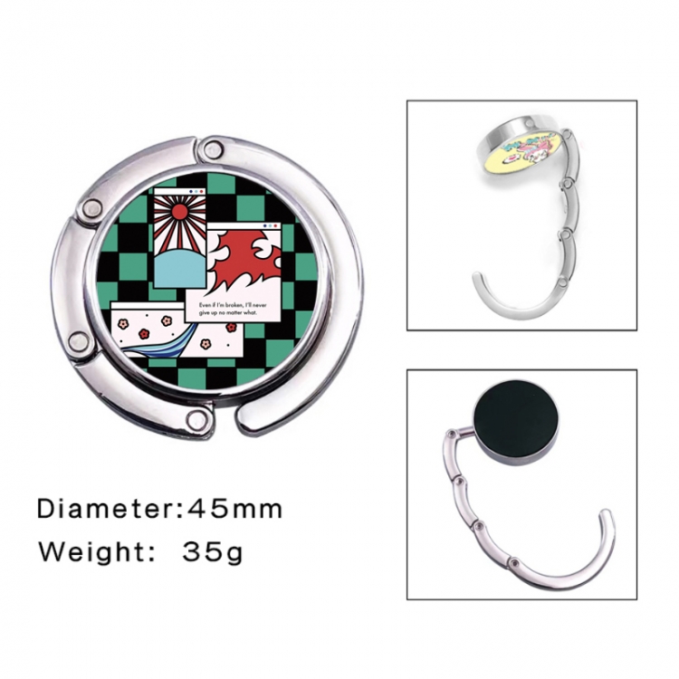 Demon Slayer Kimets Anime folding bag hanger table edge bag hook 45mm