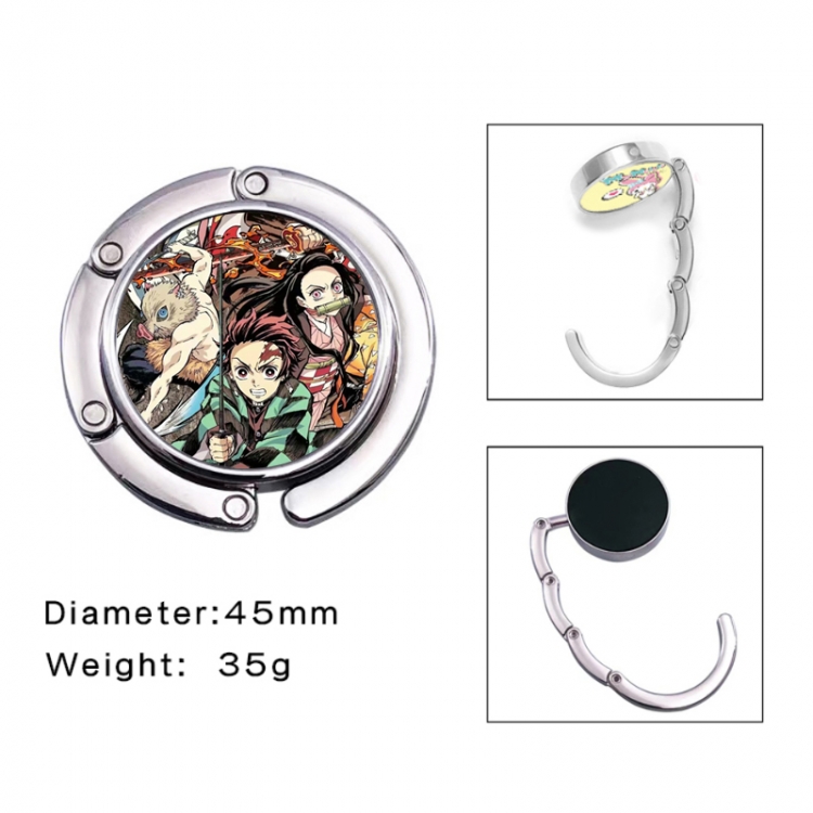 Demon Slayer Kimets Anime folding bag hanger table edge bag hook 45mm