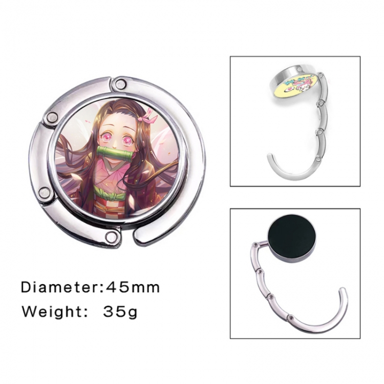 Demon Slayer Kimets Anime folding bag hanger table edge bag hook 45mm