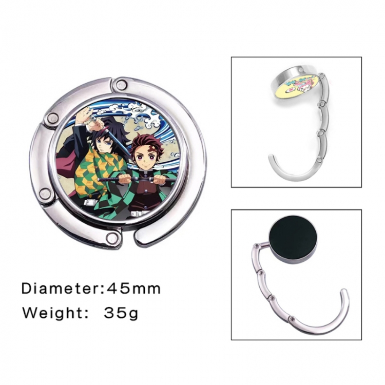 Demon Slayer Kimets Anime folding bag hanger table edge bag hook 45mm