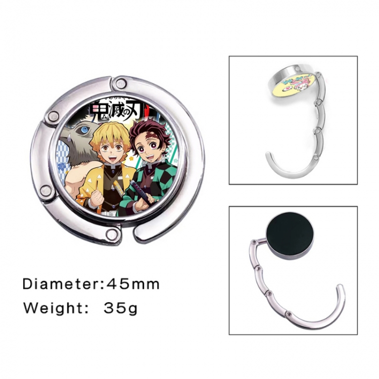 Demon Slayer Kimets Anime folding bag hanger table edge bag hook 45mm