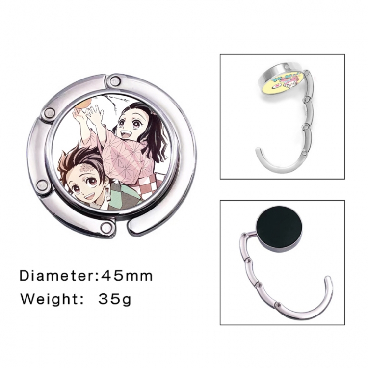 Demon Slayer Kimets Anime folding bag hanger table edge bag hook 45mm