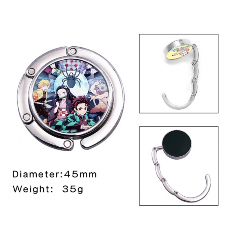 Demon Slayer Kimets Anime folding bag hanger table edge bag hook 45mm