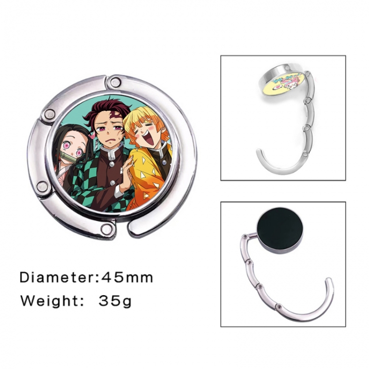 Demon Slayer Kimets Anime folding bag hanger table edge bag hook 45mm