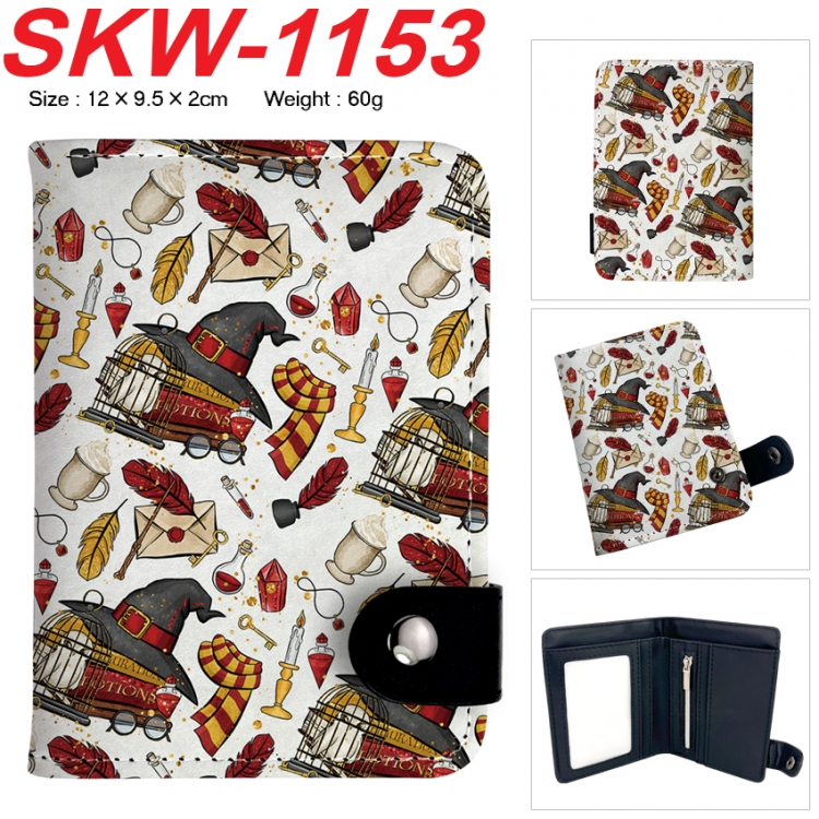 Harry Potter Anime vertical button folding wallet 12X9.5X2CM 60g