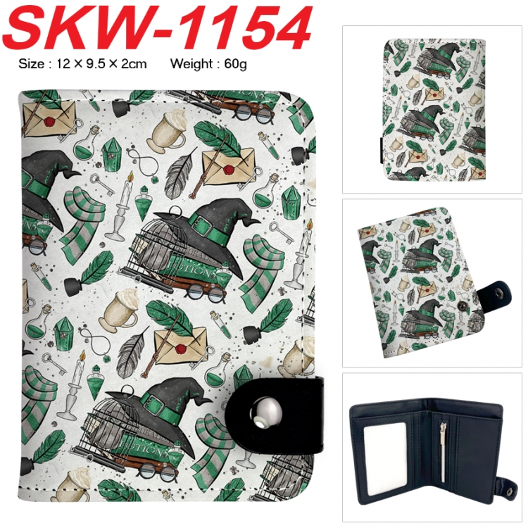 Harry Potter Anime vertical button folding wallet 12X9.5X2CM 60g