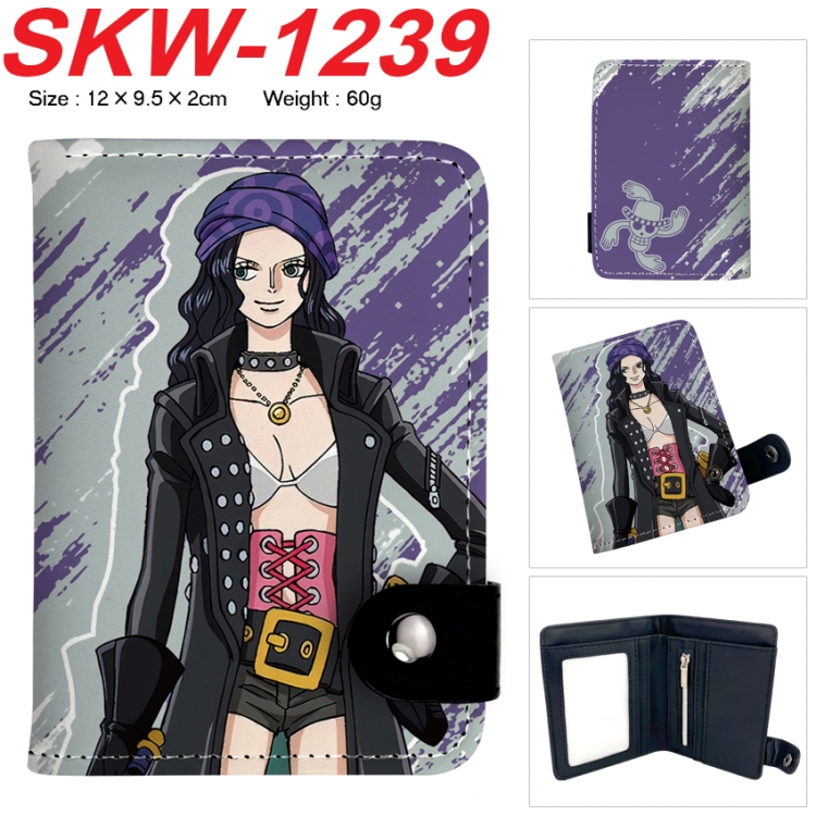 One Piece Anime vertical button folding wallet 12X9.5X2CM 60g