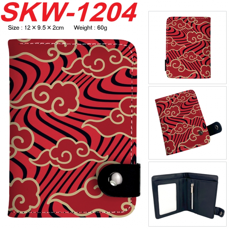 Naruto Anime vertical button folding wallet 12X9.5X2CM 60g