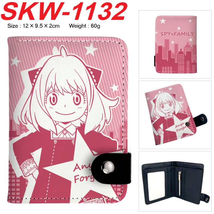 SPY×FAMILY Anime vertical button folding wallet 12X9.5X2CM 60g