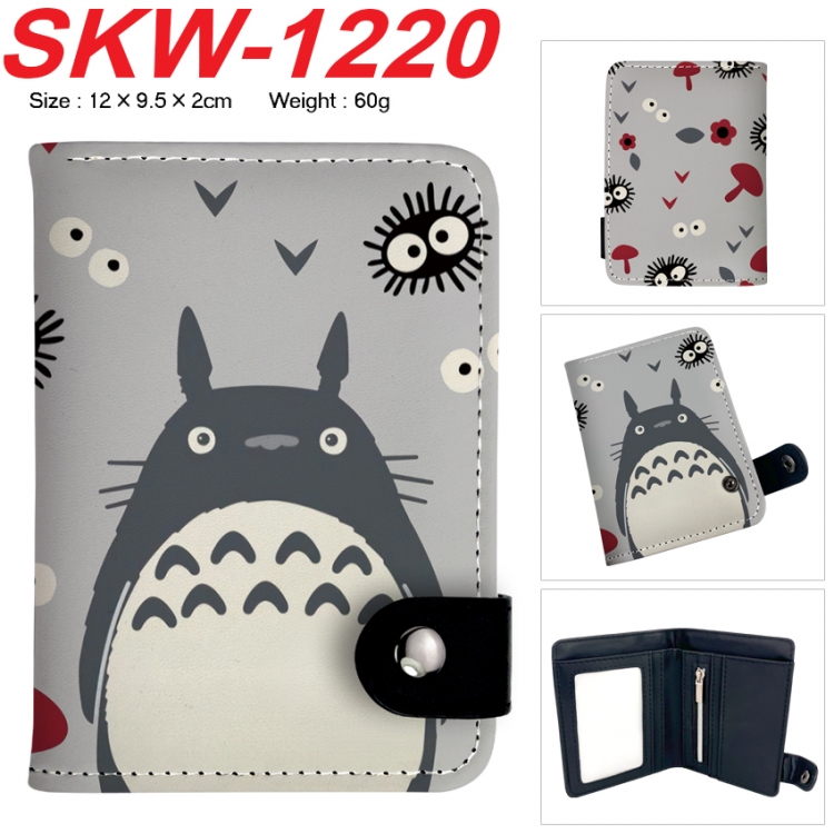 TOTORO Anime vertical button folding wallet 12X9.5X2CM 60g