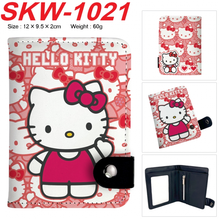 sanrio Anime vertical button folding wallet 12X9.5X2CM 60g