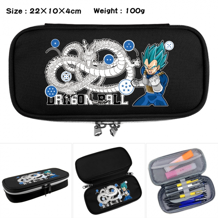 DRAGON BALL Anime Waterproof canvas zipper clamshell pencil case pencil case 22x10x4cm