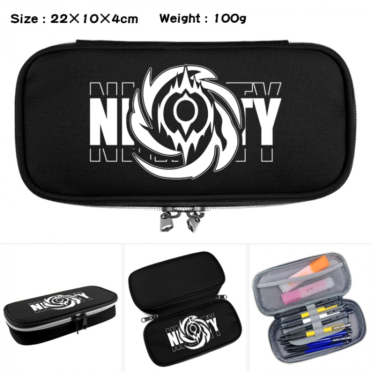 Honkai: Star Rail Anime Waterproof canvas zipper clamshell pencil case pencil case 22x10x4cm