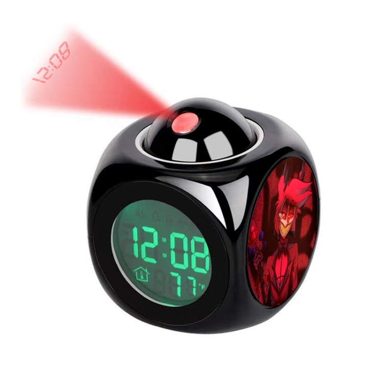 Hazbin Hotel Anime projection alarm clock electronic clock 8x8x10cm