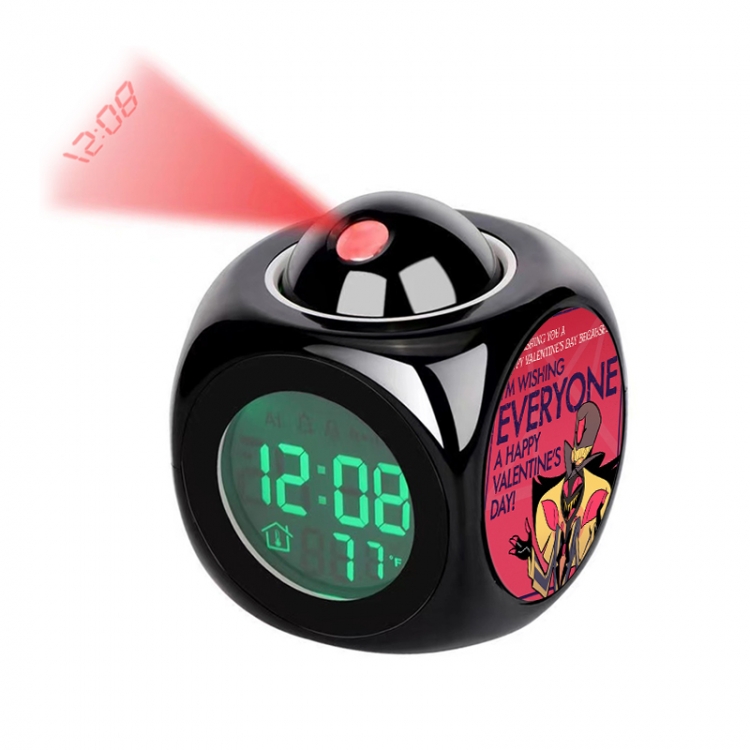 Hazbin Hotel Anime projection alarm clock electronic clock 8x8x10cm