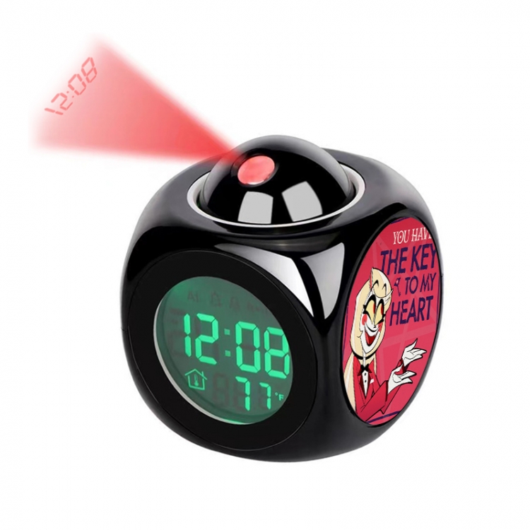 Hazbin Hotel Anime projection alarm clock electronic clock 8x8x10cm