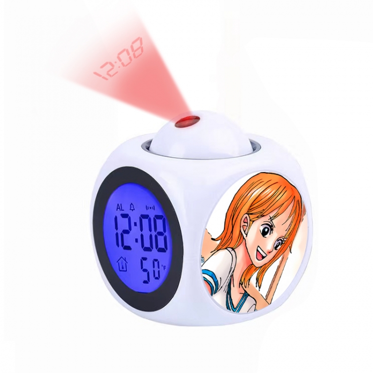 One Piece Anime projection alarm clock electronic clock 8x8x10cm