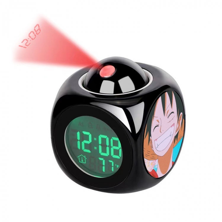 One Piece Anime projection alarm clock electronic clock 8x8x10cm