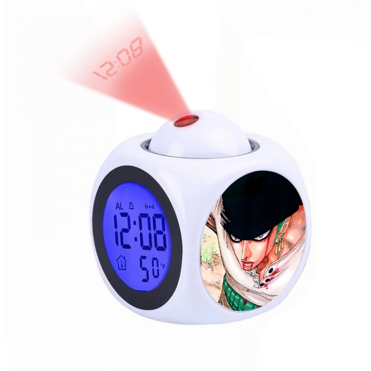One Piece Anime projection alarm clock electronic clock 8x8x10cm