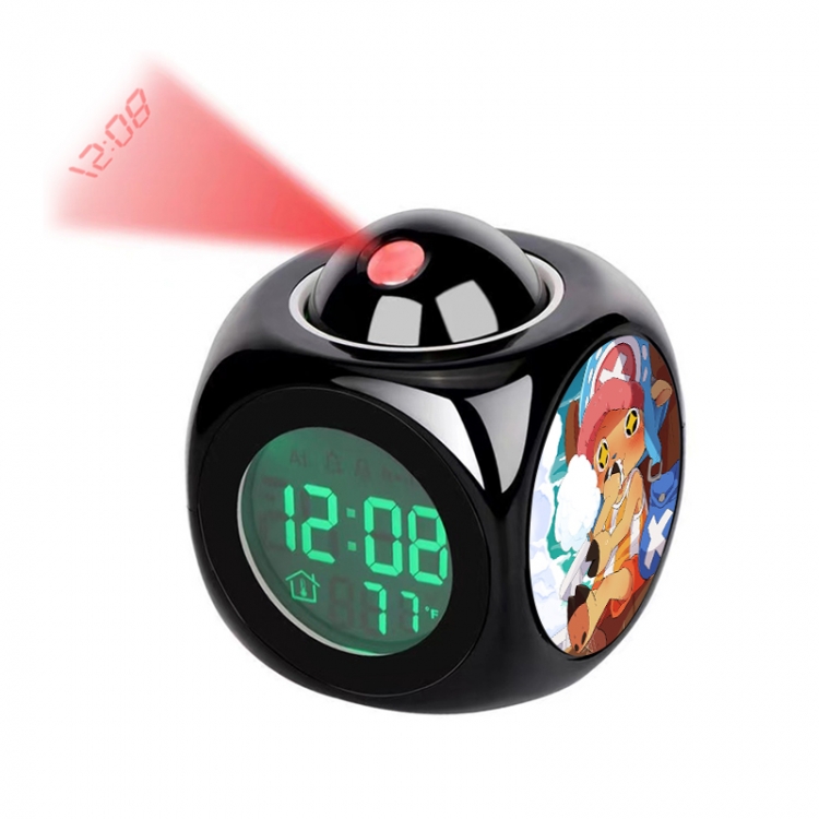 One Piece Anime projection alarm clock electronic clock 8x8x10cm