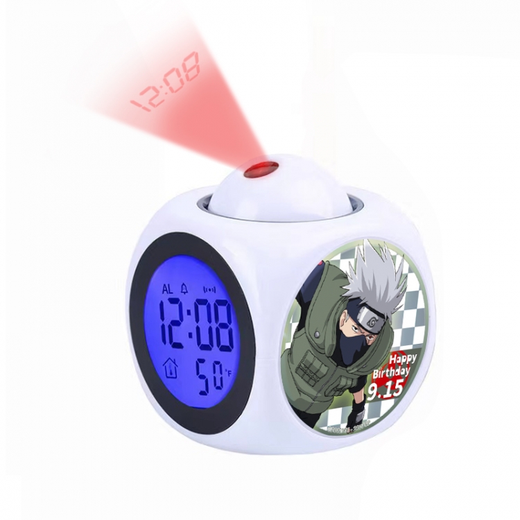 Naruto Anime projection alarm clock electronic clock 8x8x10cm
