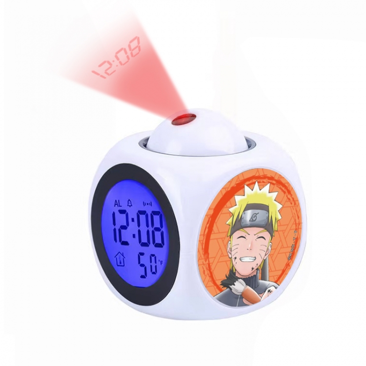 Naruto Anime projection alarm clock electronic clock 8x8x10cm
