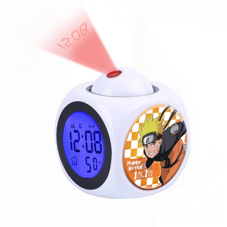 Naruto Anime projection alarm clock electronic clock 8x8x10cm