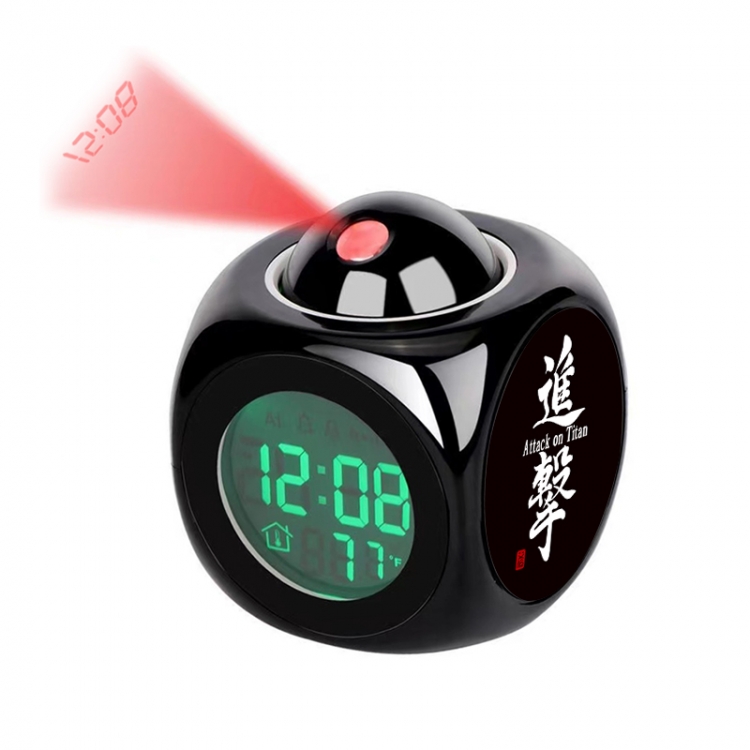 Shingeki no Kyojin Anime projection alarm clock electronic clock 8x8x10cm
