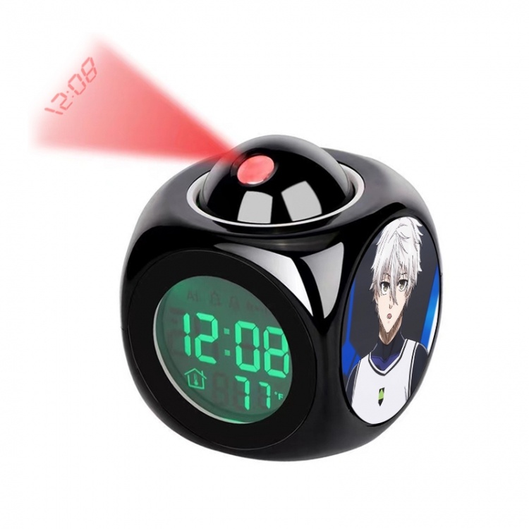 BLUE LOCK Anime projection alarm clock electronic clock 8x8x10cm