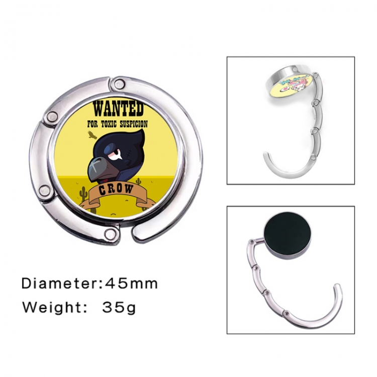 Brawl Stars Anime folding bag hanger table edge bag hook 45mm